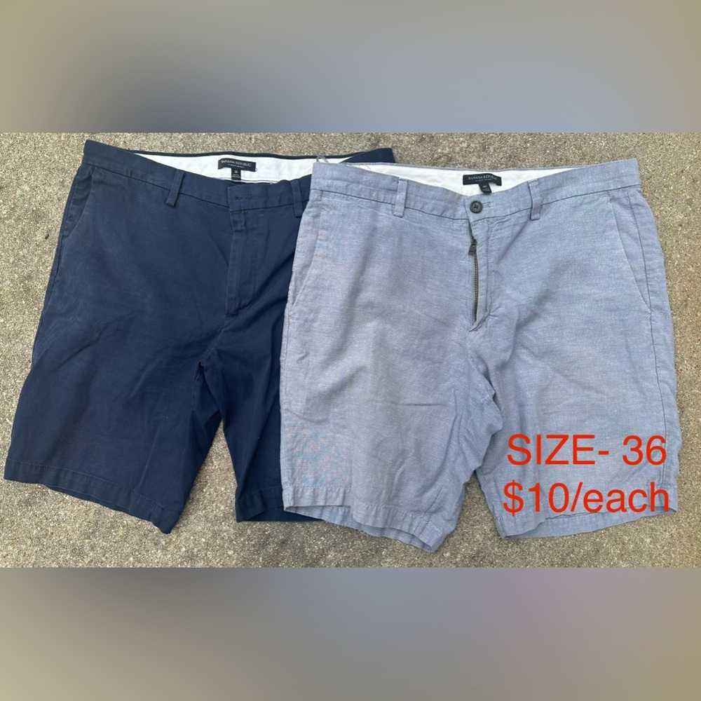 2 Pairs of Banana Republic Aiden Shorts